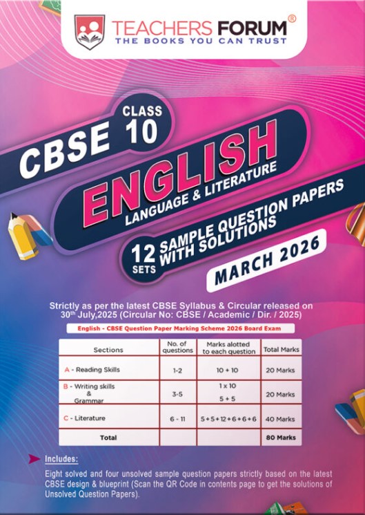 Teachers Forum CBSE Sample Question Paper Class 10 English (For 2026 Board Exam)
